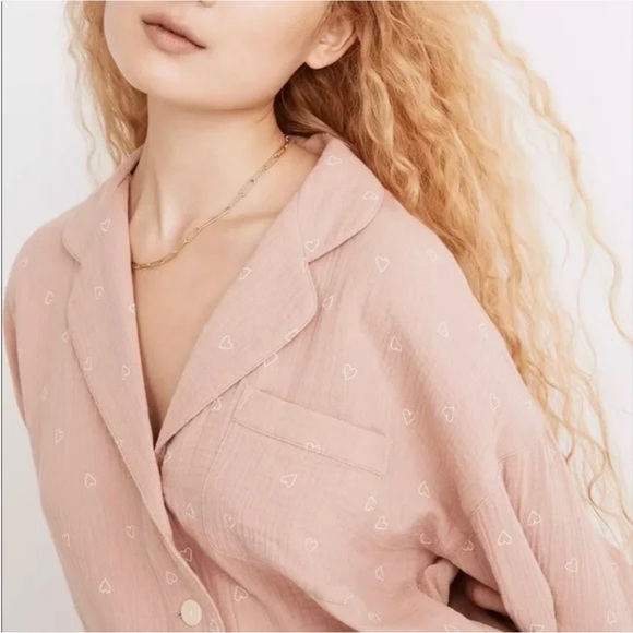 Madewell Lightestspun Oversized Blouse in‎ Open Hearts - Picture 5 of 10